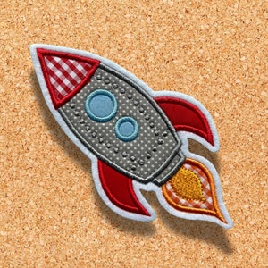 Rakete ~ Aufnäher ~ Applikation ~ Bügelbild ~ Patch ~ Stoffpatch ~ DIY ~ Schultüte