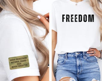 Freedom Memorial-shirt, eerbetoon nationale garde, herdenking gevallen held