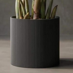 Modern Mid-Century Planter with drainage and tray 3D Printed with Drip Tray Modern Indoor Succulent Pot Palo Series