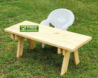 Mini Picnic Table | Low Bench | Easter Display   44" x 20"