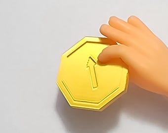 Magic Octagon Coin | Gold Plastic | Brainteaser |