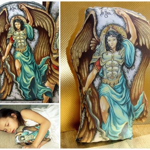 Soft Christian Religious Doll Pillow Saint Michael the Archangel
