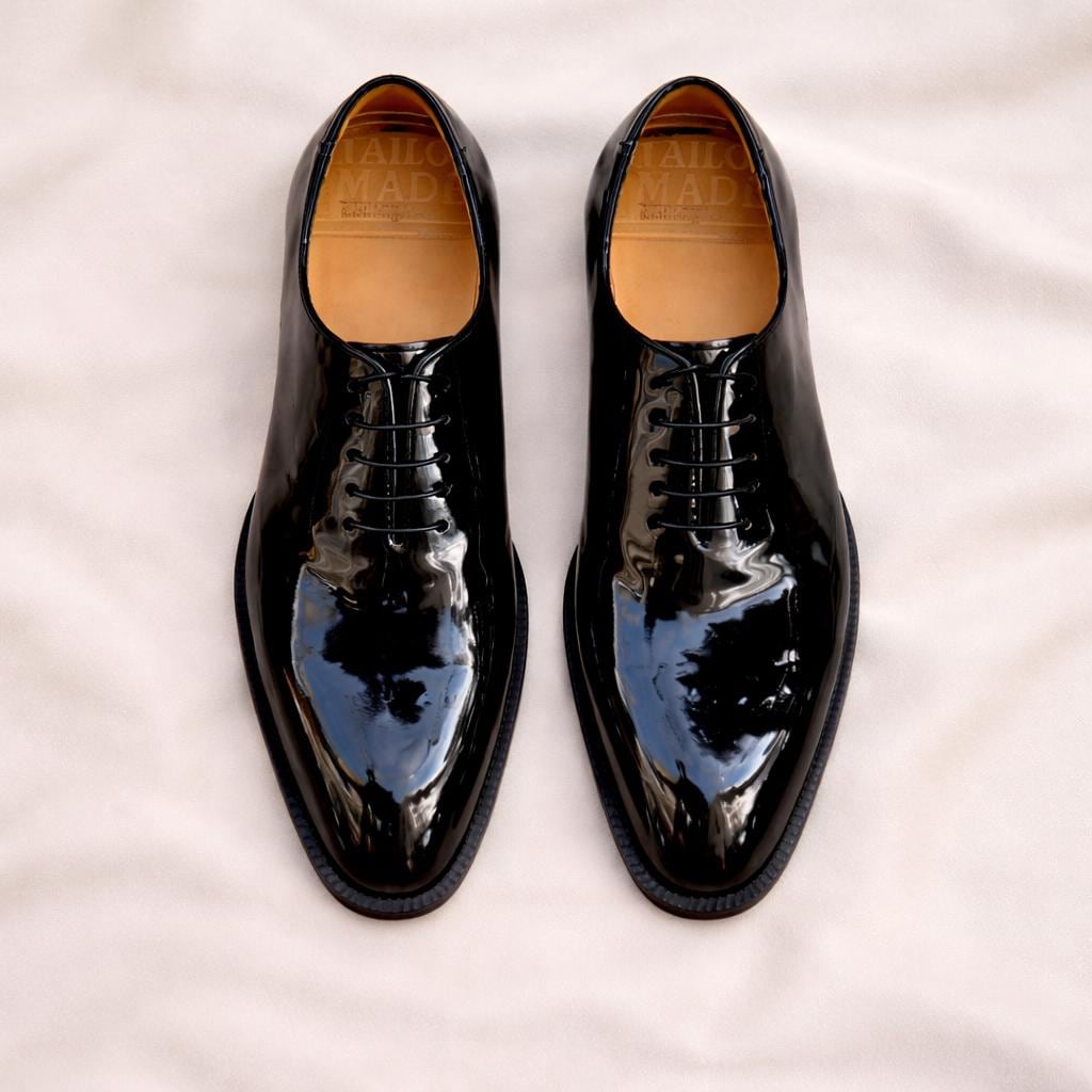 mens patent leather dress shoes Handcrafted Black for Men – Wedding & Business Oxfords leather shoes for men