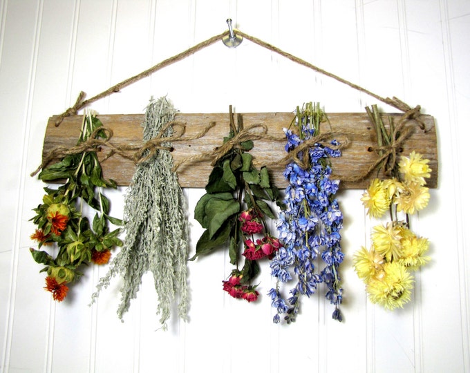 Dried Flower Rack, Dried Floral Arrangement, Wall Decor, Dried Flowers