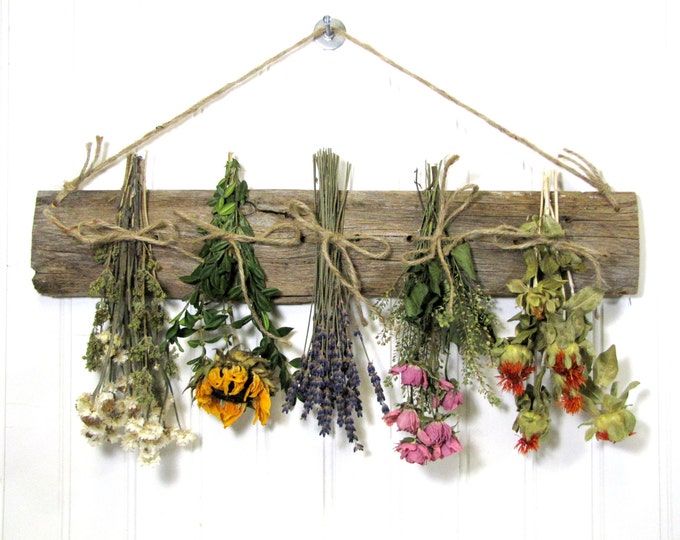 Dried Flower Rack, Dried Floral Arrangement, Wall Decor, Dried Flowers
