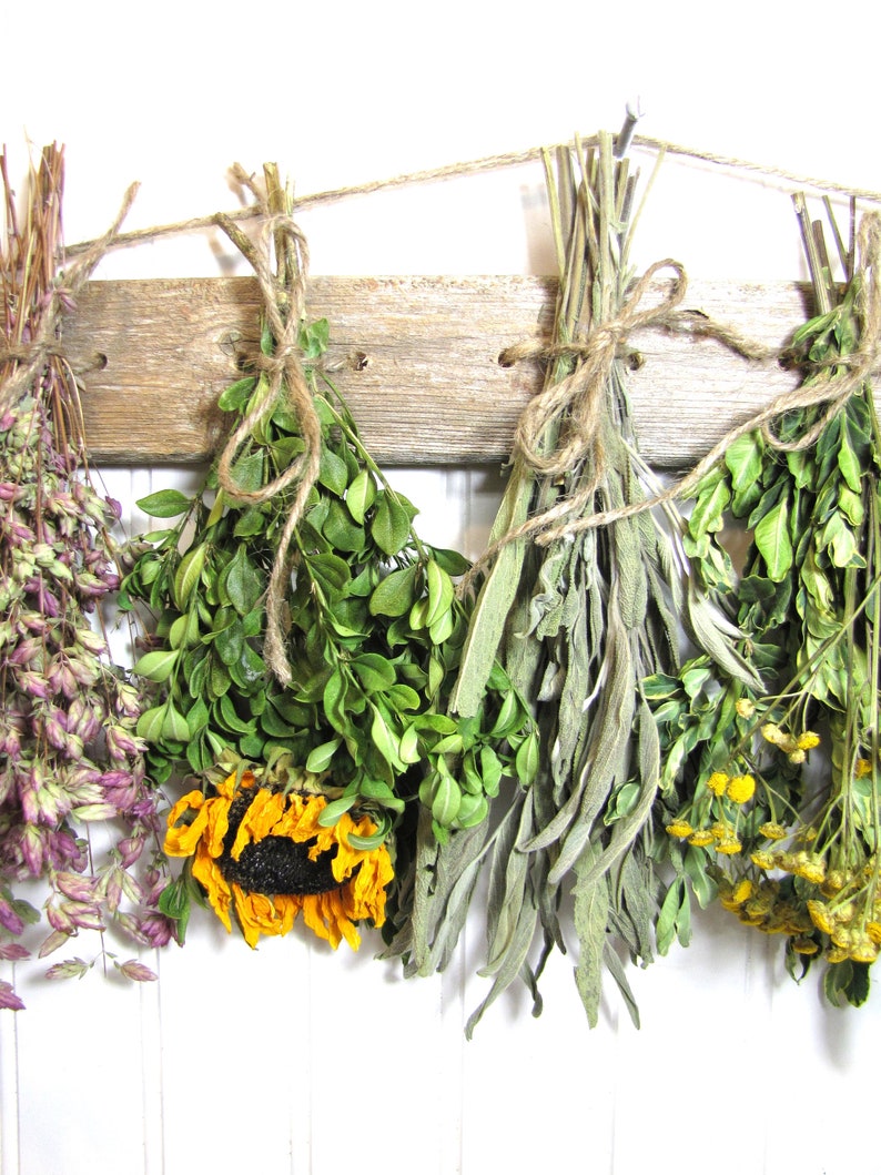 Fragante estante de hierbas secas decoración de la cocina | Etsy