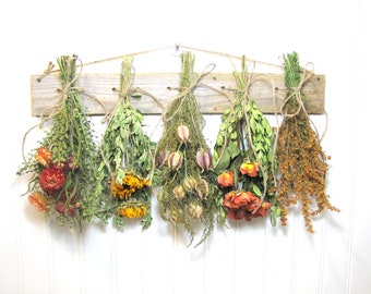 Fragrant Dried Flower and Herb Rack, Fall Wall Decor, Drying Rack, Dried Flowers