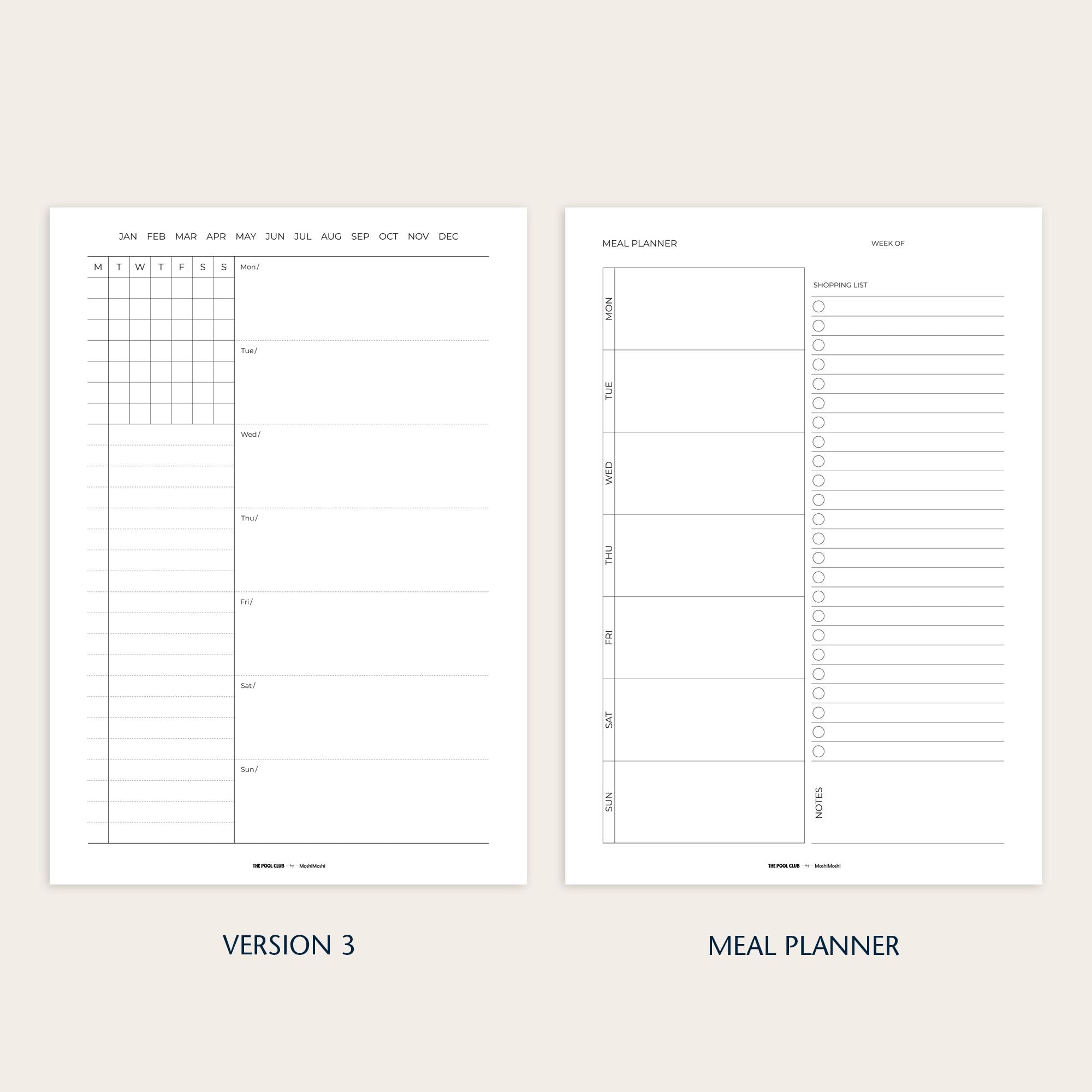 A5 Weekly Planner Inserts, Printable PDF Undated - Etsy