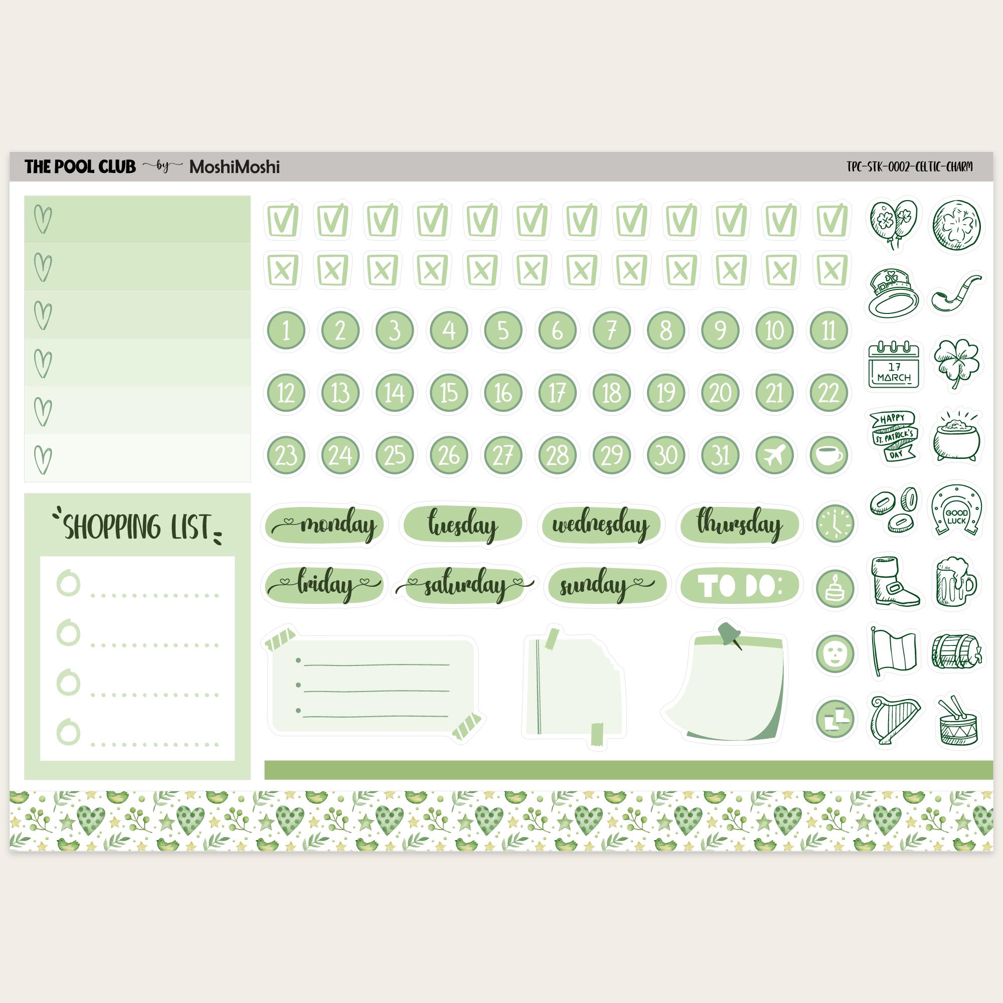 Printable March Weekly Planner Kit, Erin Condren, St Patrick's Day ...
