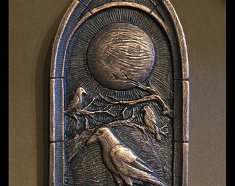 Raven's Moon wall plaque by Jay Hungate