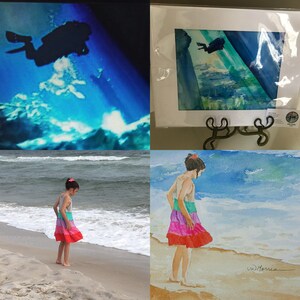 Custom Painting from your photo on watercolor paper