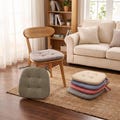 Thick Cotton Linen Chair Cushion | Breathable Horseshoe Seat Cushion | Dining Chair Pad | Home Office Decor