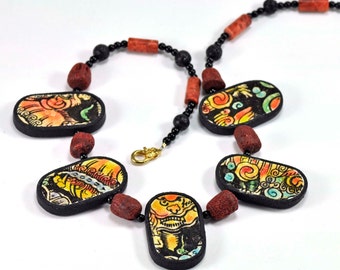 Oval-Ethnic-Asian-Handmade-Beaded-Necklace