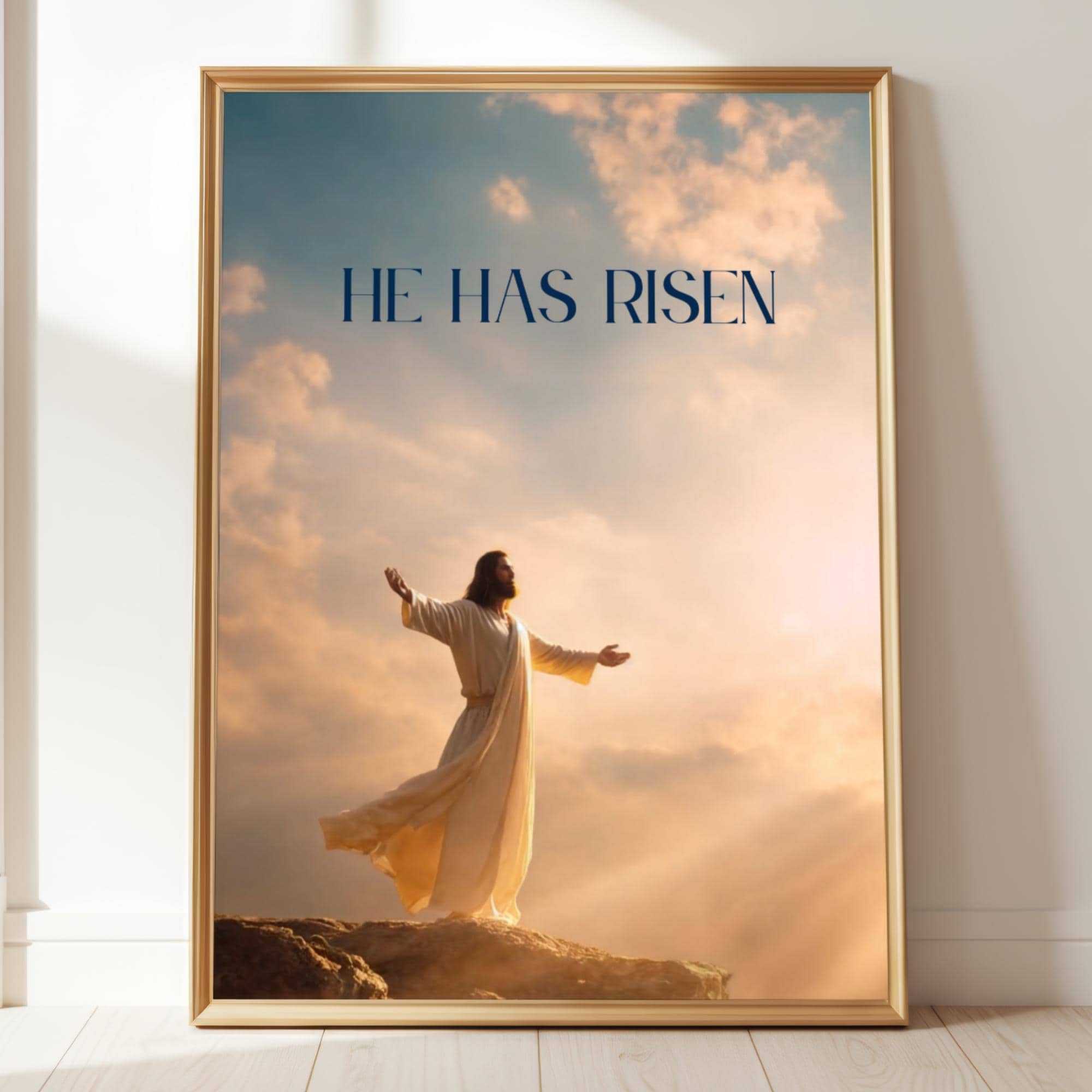 He Has Risen Wall Art, Jesus Resurrection Print, Christian Easter Decor ...