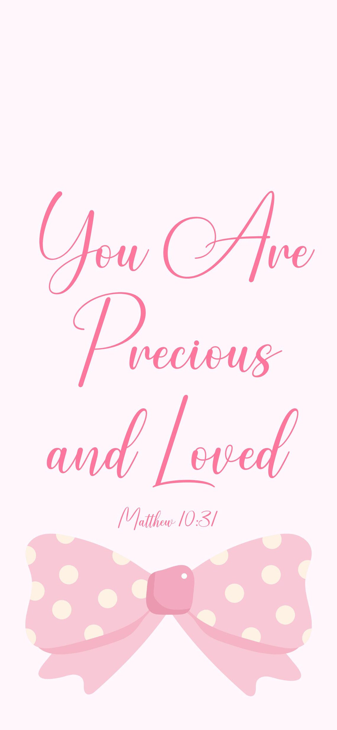 Christian iPhone Wallpaper. Bible Verse Wallpaper, Girly Pink Bow ...