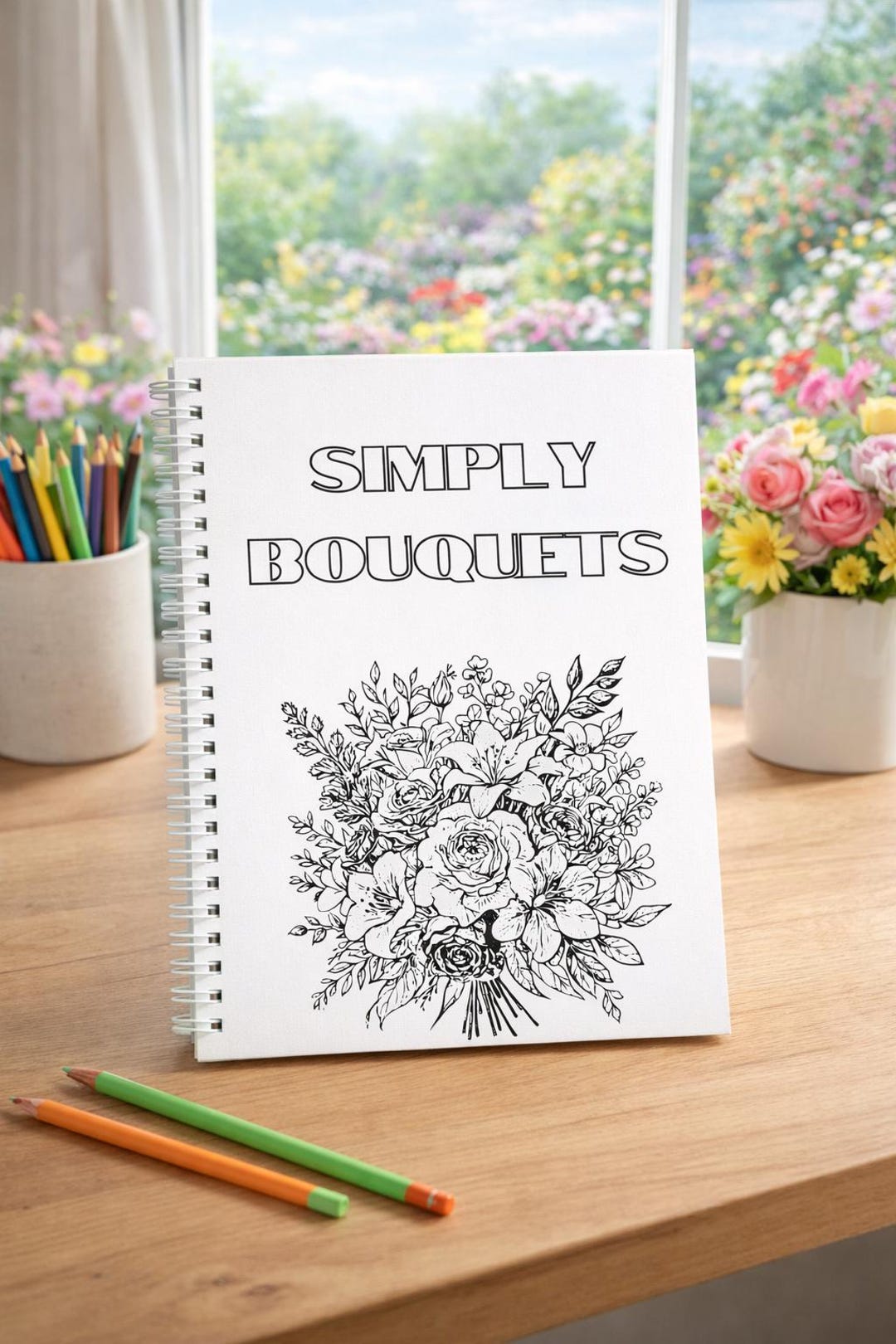 Simply Bouquets Coloring Book | Floral Bouquet Coloring Pages ...