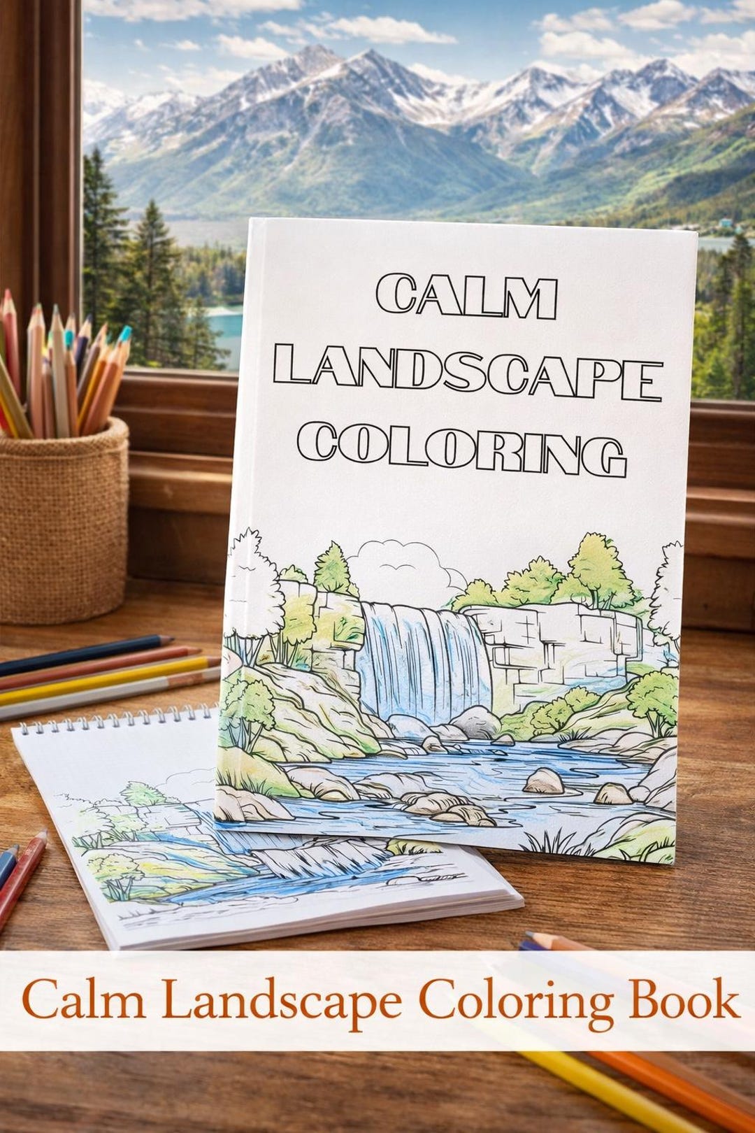 Calm Landscapes Coloring Book | Relaxing Nature Coloring Pages | Adult ...