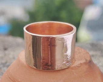 Handmade Solid Copper Band Ring: Fidget Anxiety Thumb Ring