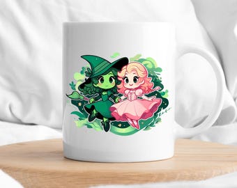 Personalized Glinda & Elphaba Mug, Wicked Inspired, Color Changing Mug