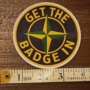 Get the badge in, Stone Island sticker