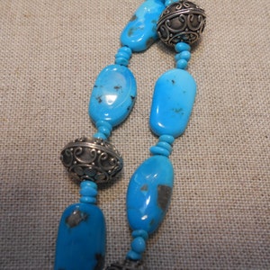 Blue Copper vintage Tibetan Turquoise and Sleeping Beauty from Arizona image 5