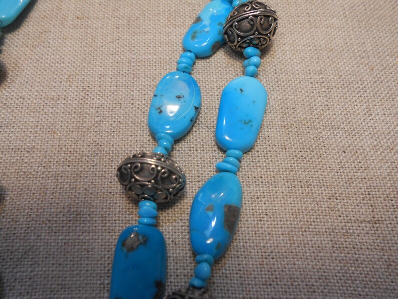 Blue Copper vintage Tibetan Turquoise and Sleeping Beauty from Arizona image 5