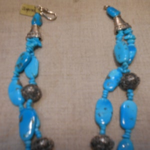 Blue Copper vintage Tibetan Turquoise and Sleeping Beauty from Arizona image 3