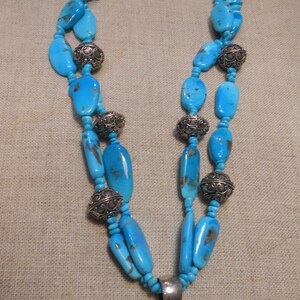 Blue Copper vintage Tibetan Turquoise and Sleeping Beauty from Arizona image 4