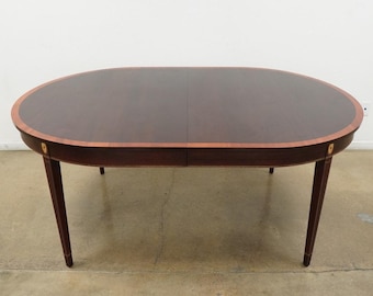 Vintage Stickley Federal Style Inlaid Mahogany Dining Room Table