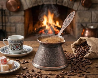 Original Turkish Coffee Pot,Handmade ,Ewer,Coffee Utensils 140 ml