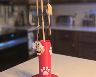 Organizador de varitas para gatos con diseño de pata