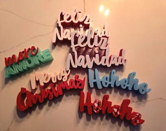 letreros decorativos navideños