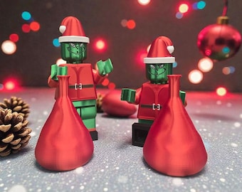 Juguete temático del Grinch de Brick Guy de 8x3