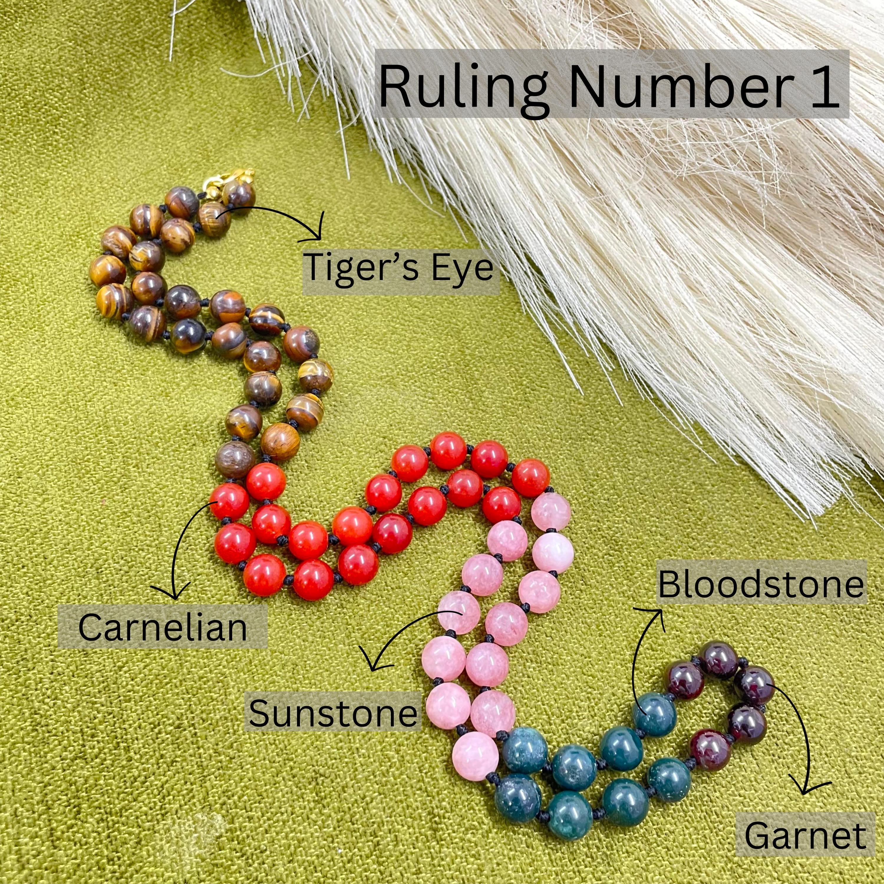 Tiger's Eye, Carnelian, Sunstone, Bloodstone, and Garnet Beaded…