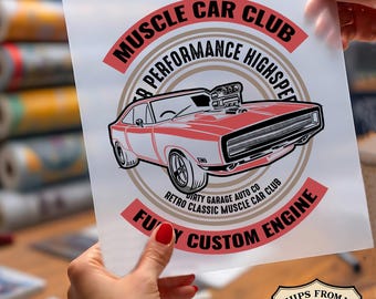 Muscle Car Club Ready To Press DTF, Fully Custom Engine DTF Print, Dirty Garage Auto Dtf, Retro Classic Car Dtf, Car Lover DTF