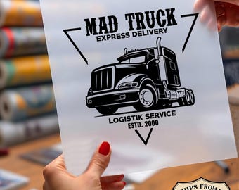 Mad Truck Express Delivery Ready To Press DTF, Logistik Service DTF Print, Semi Truck Driver Dtf, Big Rig Dtf, Truck Lover DTF