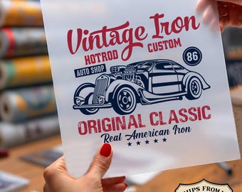 Vintage Iron Ready To Press DTF, Hotrod Custom DTF Print, Original Classic Car Dtf, American Auto Shop Dtf, Car Lover DTF