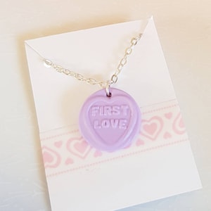 Sweet Heart Necklace, Choice Of Slogan, Gifts For Her, Customisable, Dream Girl, First Love, Ghee Wizz, Catch Me