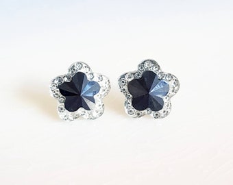 Black Star Earrings, Gothic, Kawaii Jewelry, Cute Studs, Gifts For Her, Sparkle, Pastel Goth
