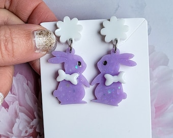 Cottagecore Rabbit Earrings, Unique Handmade Jewellery, Gifts for Animal Lover, Bunny Mum Gifts, Cute Vibes