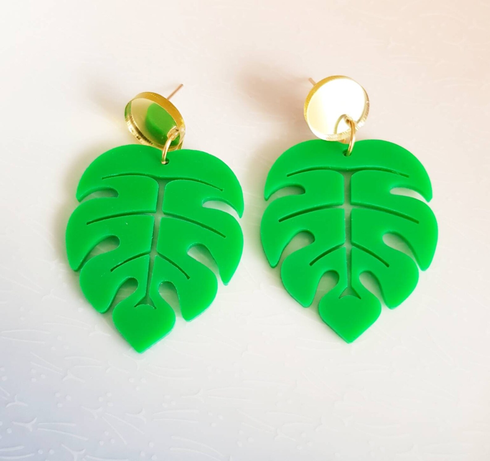Monstera Leaf Large Earrings Plant Lover Gift Tropical | Etsy