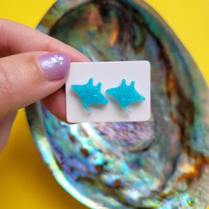 Nautical Ray Earrings, Manta Sting Ray, Gifts for Beach Lover, By the Sea Jewellery