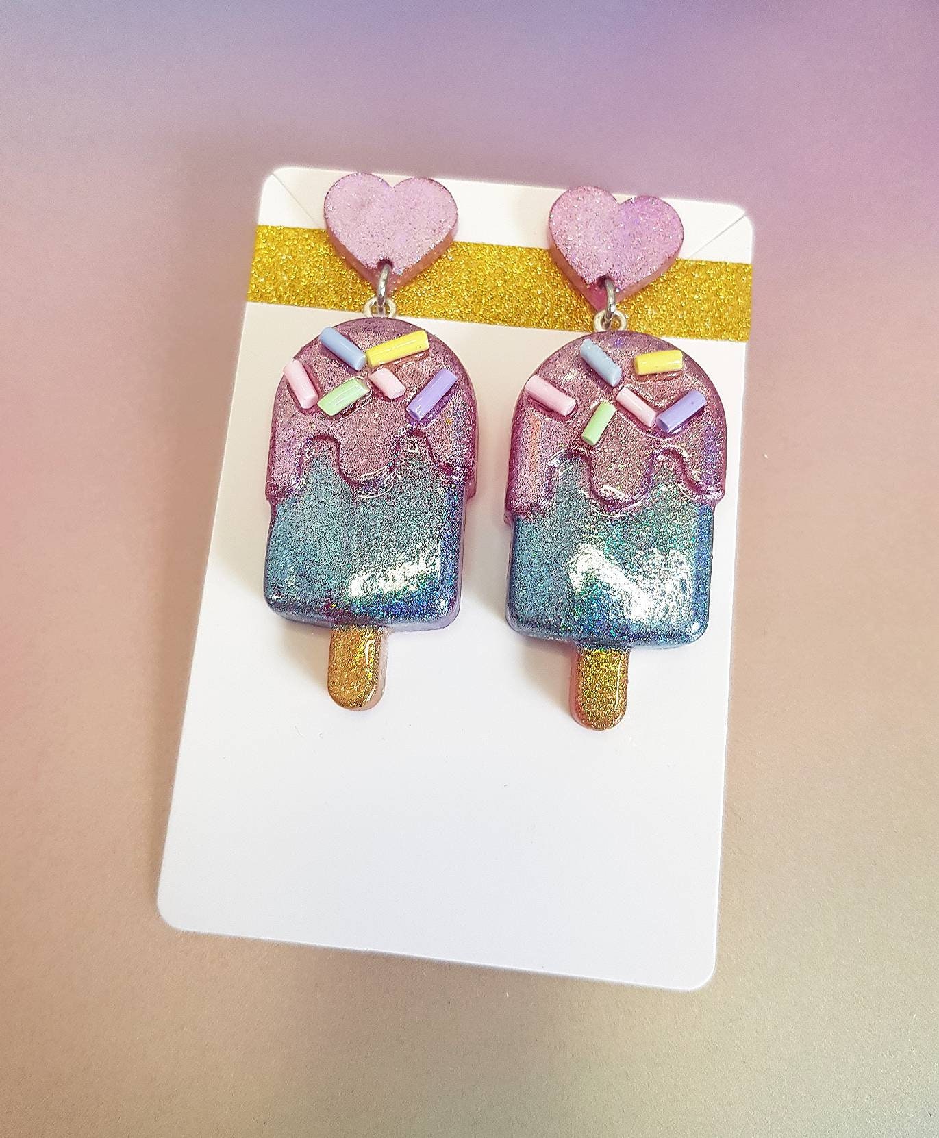 Novelty Food Candy Lollipop Kawaii Earrings Quirky Gifts for Etsy UK
