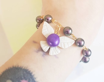 Purple Fairy Bracelet, Tael, Video Game Jewelry, Adventurer Gift