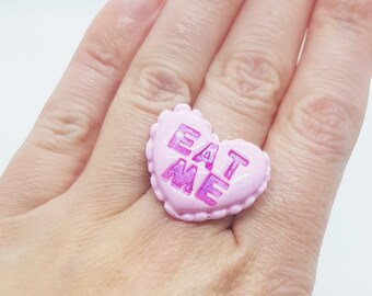 Alice in Wonderland Kawaii Jewelry, Food Miniature Cookie Ring, Book Lover Gift