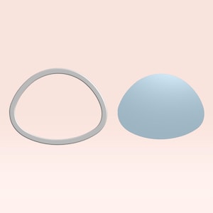 Cortador moderno con forma de guijarro y borde afilado para arcilla, fondant y masa n.° 5