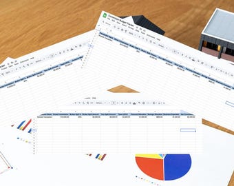 Real Estate Commission Tracker | Realtor Income & Expense Spreadsheet | Google Sheets Budget Template