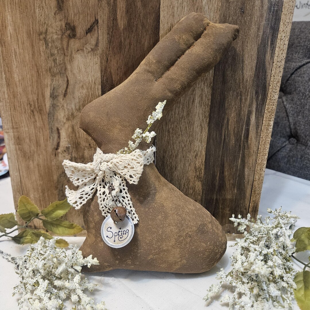 Primitive Chocolate Bunny. Easter Bunny - Etsy