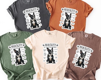 Camiseta "Anatomía del Boston Terrier" / Regalo para amantes de los perros