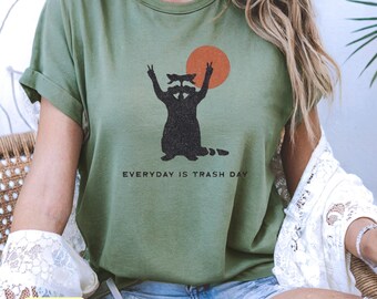 Funny Raccoon T-Shirt | Everyday Is Trash Day Graphic Tee